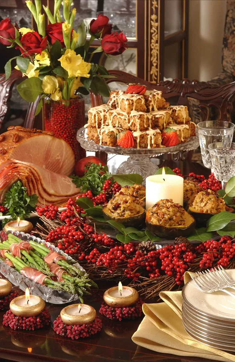 Holiday hospitality buffet photograph